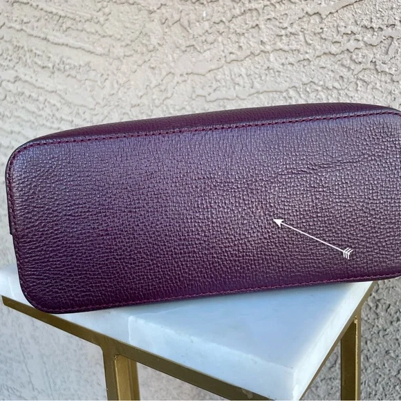 Kate Spade Crossbody Leather Bag Plum - Janell Paloma Purse - Picture 13 of 17